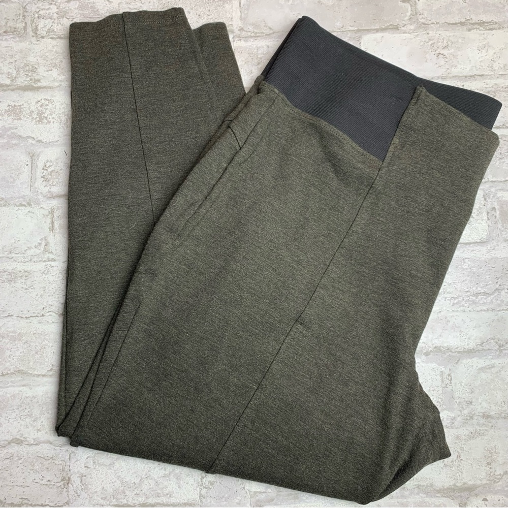 Maurices Green Ponte Pants EUC XXL Thick Waistband Cropped 😍